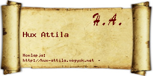 Hux Attila névjegykártya