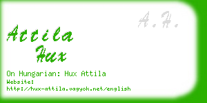 attila hux business card